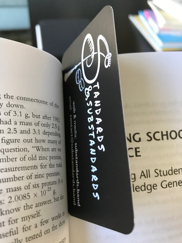 Business card as bookmark.